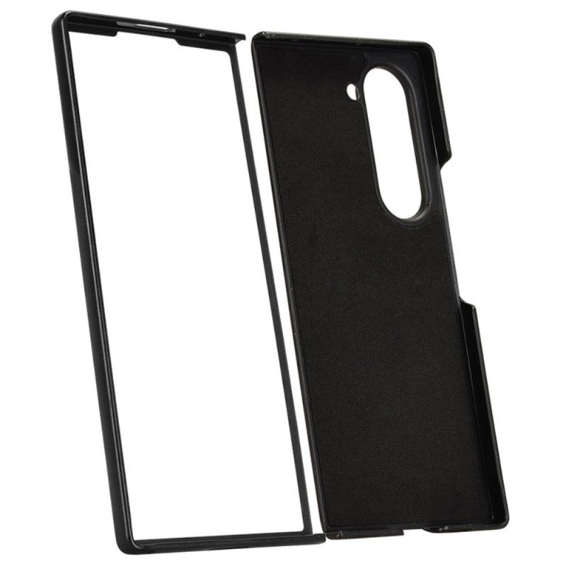 Κάλυμμα Samsung Galaxy Z Fold 6 Ραφή Απομίμησης Δέρματος Σιλικόνης