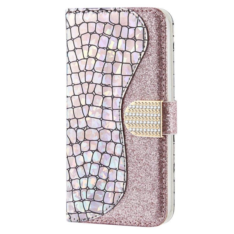 δερματινη θηκη Samsung Galaxy S23 5G Crocodile Diamonds