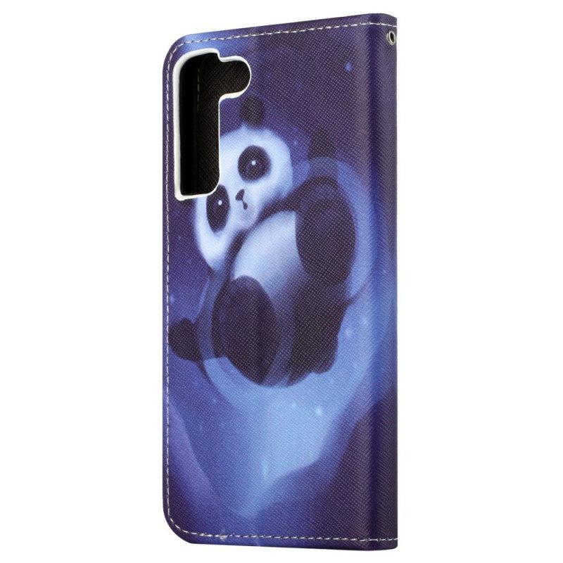 δερματινη θηκη Samsung Galaxy S23 5G με κορδονι Strappy Panda