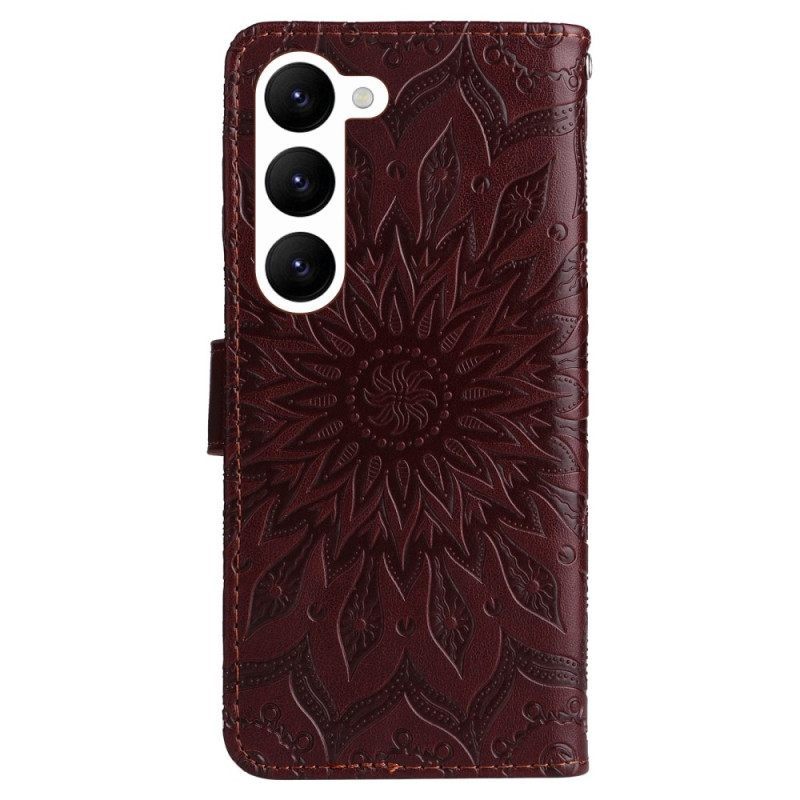 Κάλυμμα Samsung Galaxy S23 5G Mandala Sun Με Κορδόνι