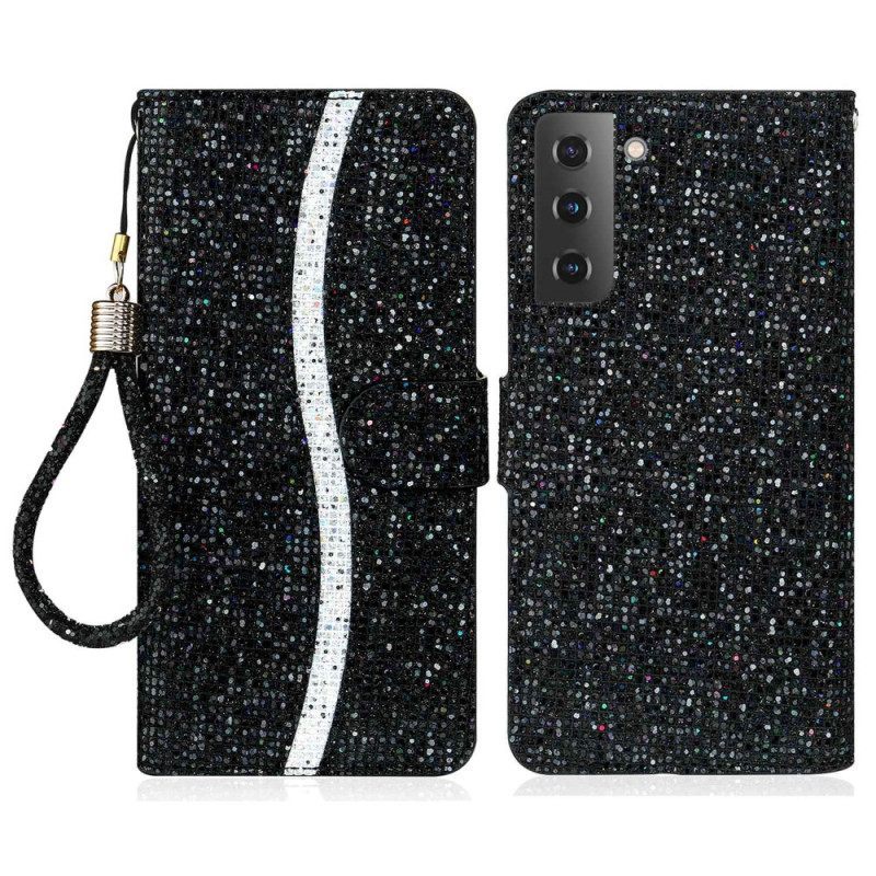 Κάλυμμα Samsung Galaxy S23 5G με κορδονι Strappy Sequins