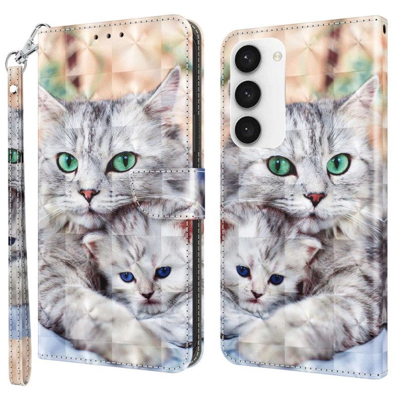 Κάλυμμα Samsung Galaxy S23 5G με κορδονι Thong Cats