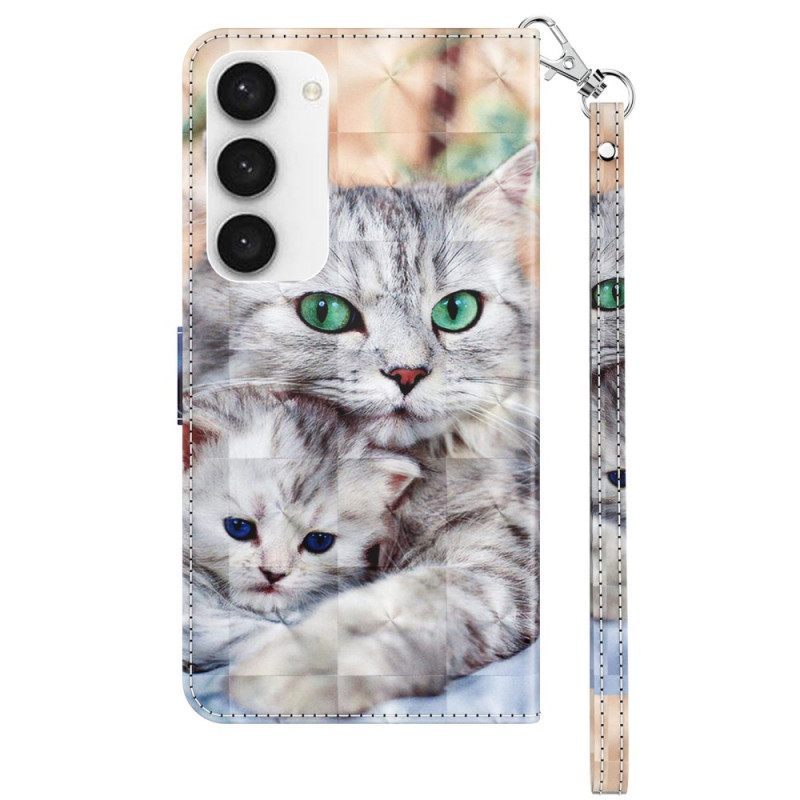 Κάλυμμα Samsung Galaxy S23 5G με κορδονι Thong Cats