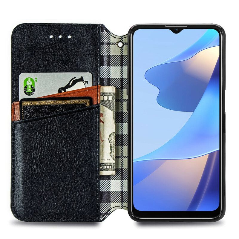 θηκη κινητου Oppo A16 / A16s Θήκη Flip Εφέ Δέρματος Με Υφή Διαμαντιού