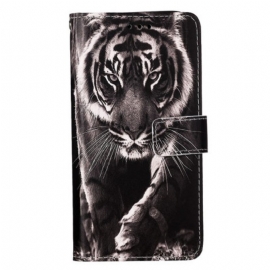 Κάλυμμα Samsung Galaxy S23 Ultra 5G με κορδονι Strappy Night Tiger