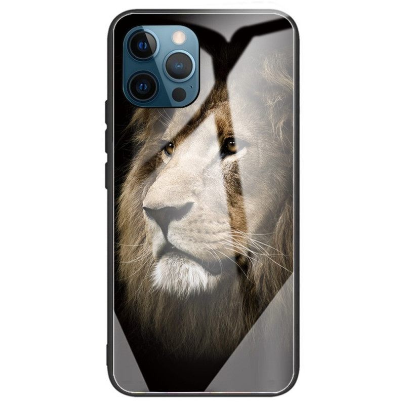 Θήκη iPhone 14 Pro Max Tempered Glass Lion