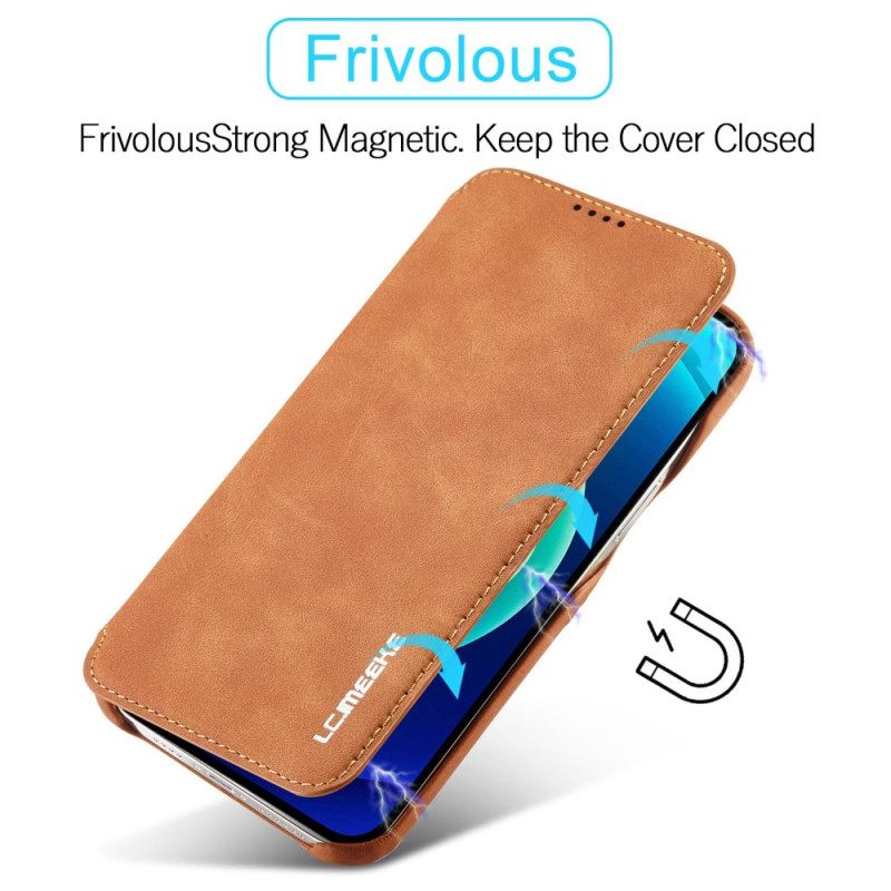 θηκη κινητου iPhone 14 Pro Max Θήκη Flip Lc.imeeke Leather Effect