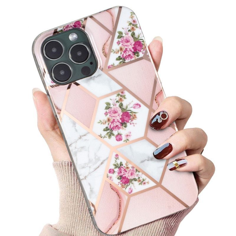 θηκη κινητου iPhone 15 Pro Floral Marble