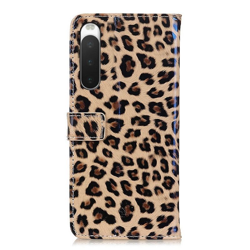 Θήκη Flip Sony Xperia 10 IV Leopard Skin Effect