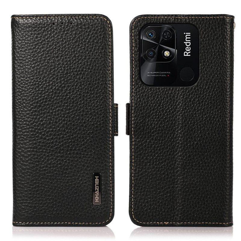 Κάλυμμα Xiaomi Redmi 10C Litchi Leather Khazneh Rfid