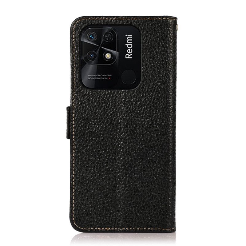 Κάλυμμα Xiaomi Redmi 10C Litchi Leather Khazneh Rfid