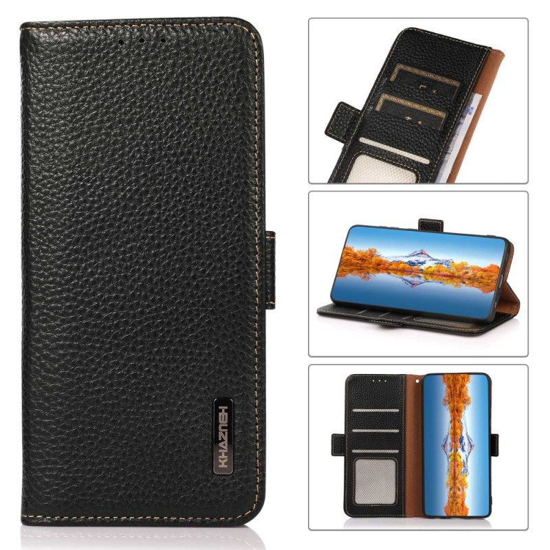 Κάλυμμα Xiaomi Redmi 10C Litchi Leather Khazneh Rfid