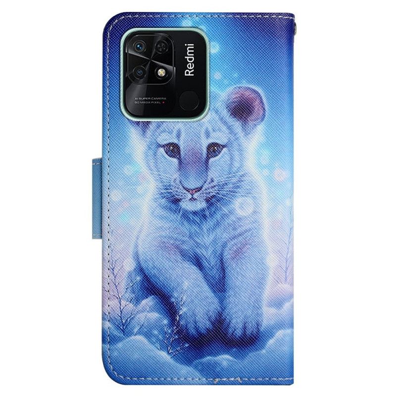 Κάλυμμα Xiaomi Redmi 10C με κορδονι Baby Tiger Με Λουράκι