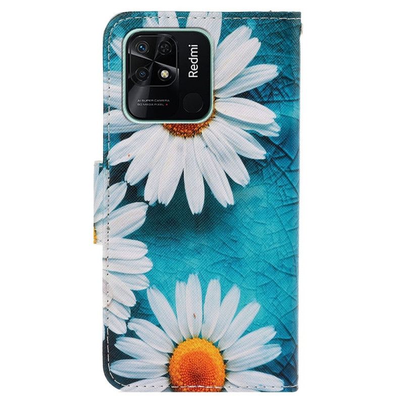 Κάλυμμα Xiaomi Redmi 10C με κορδονι Strappy Daisies