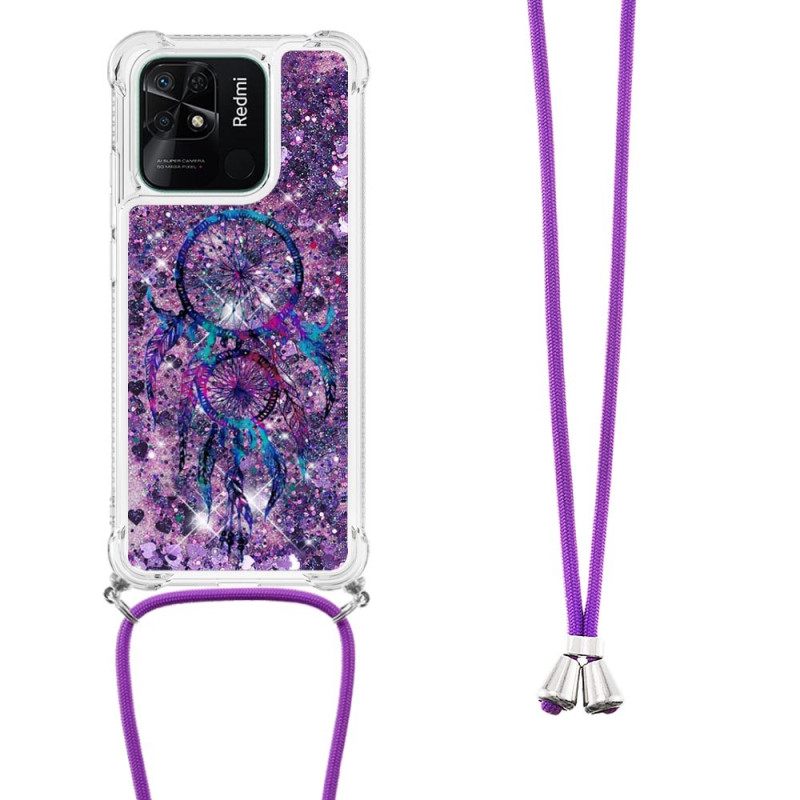 Θήκη Xiaomi Redmi 10C με κορδονι Κορδόνι Dream Catcher Glitter