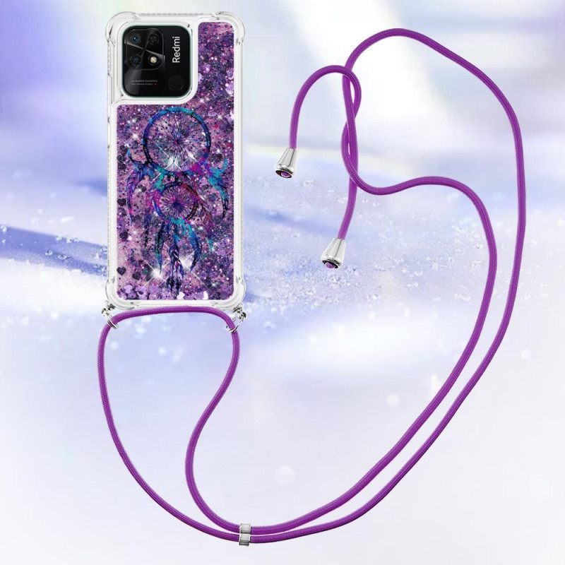 Θήκη Xiaomi Redmi 10C με κορδονι Κορδόνι Dream Catcher Glitter