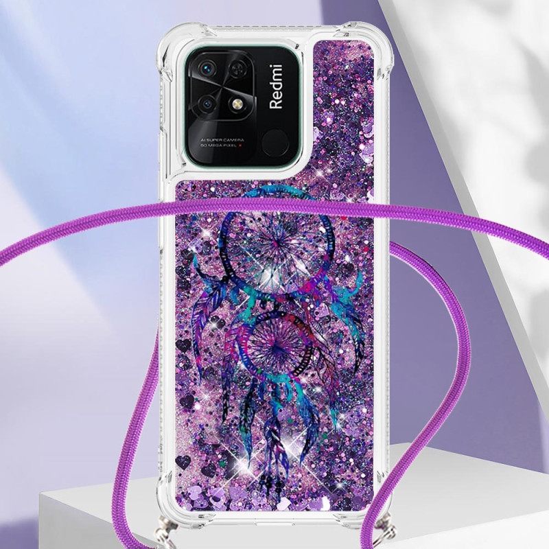 Θήκη Xiaomi Redmi 10C με κορδονι Κορδόνι Dream Catcher Glitter