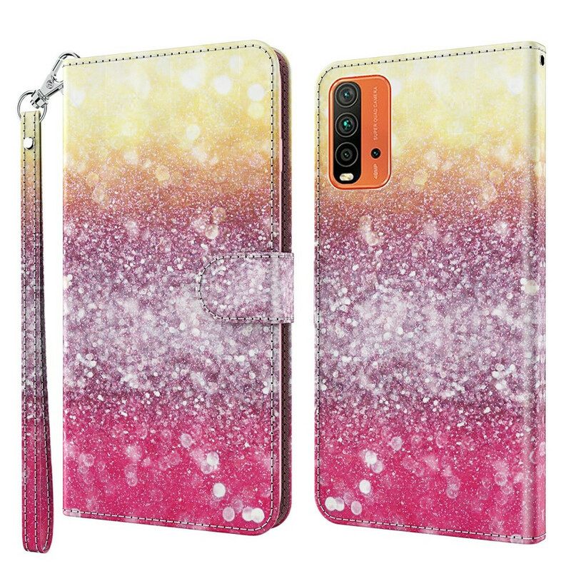 Κάλυμμα Xiaomi Redmi 9T Ματζέντα Glitter Gradient