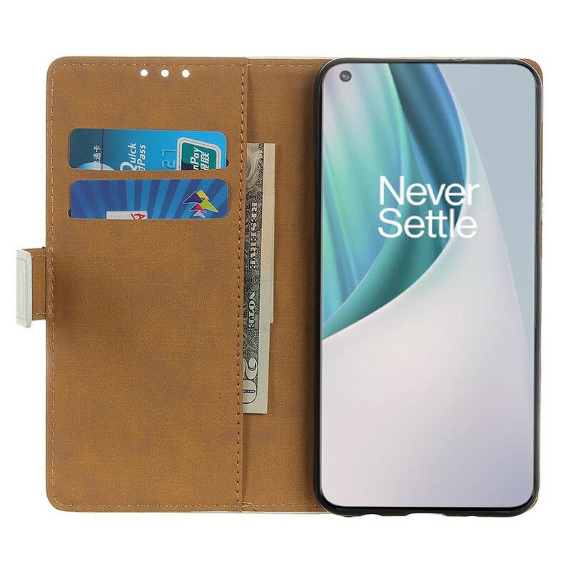 Θήκη Flip OnePlus Nord N10 Πύργος Του Άιφελ Το Φθινόπωρο