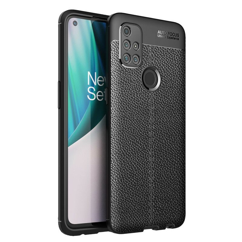 Θήκη OnePlus Nord N10 Δερμάτινο Εφέ Litchi Διπλής Γραμμής