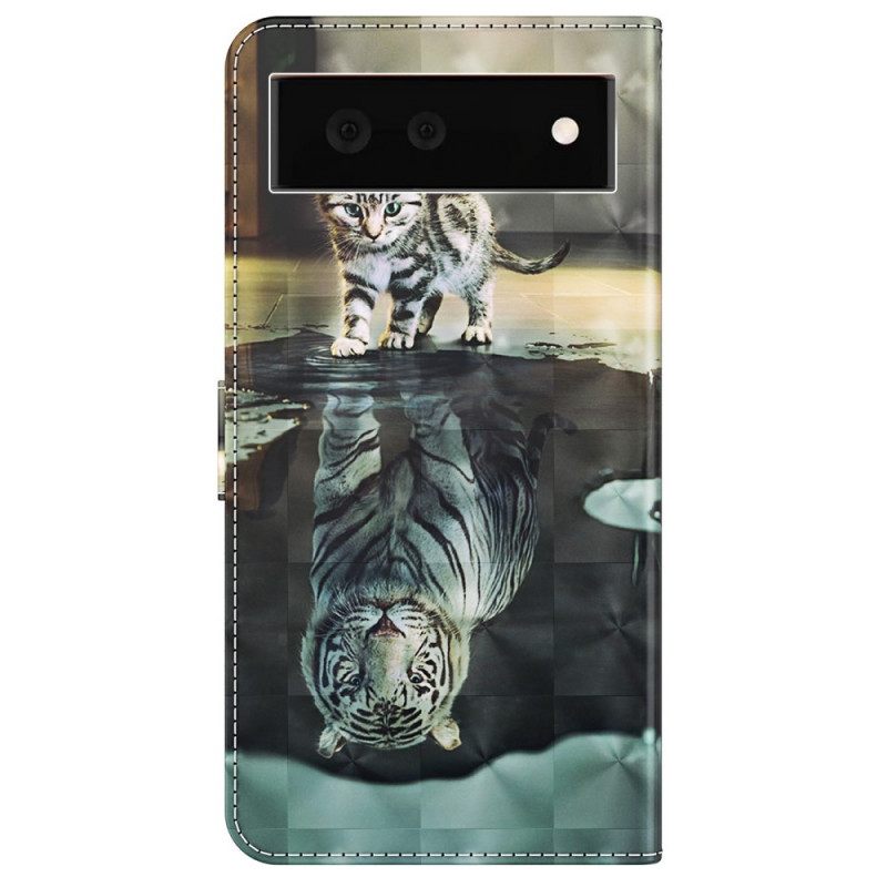 Κάλυμμα Google Pixel 6A με κορδονι Dream Of Kitten With Strap