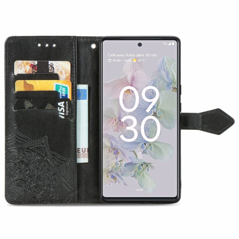 Κάλυμμα Google Pixel 6A με κορδονι Mandala Sun Strap