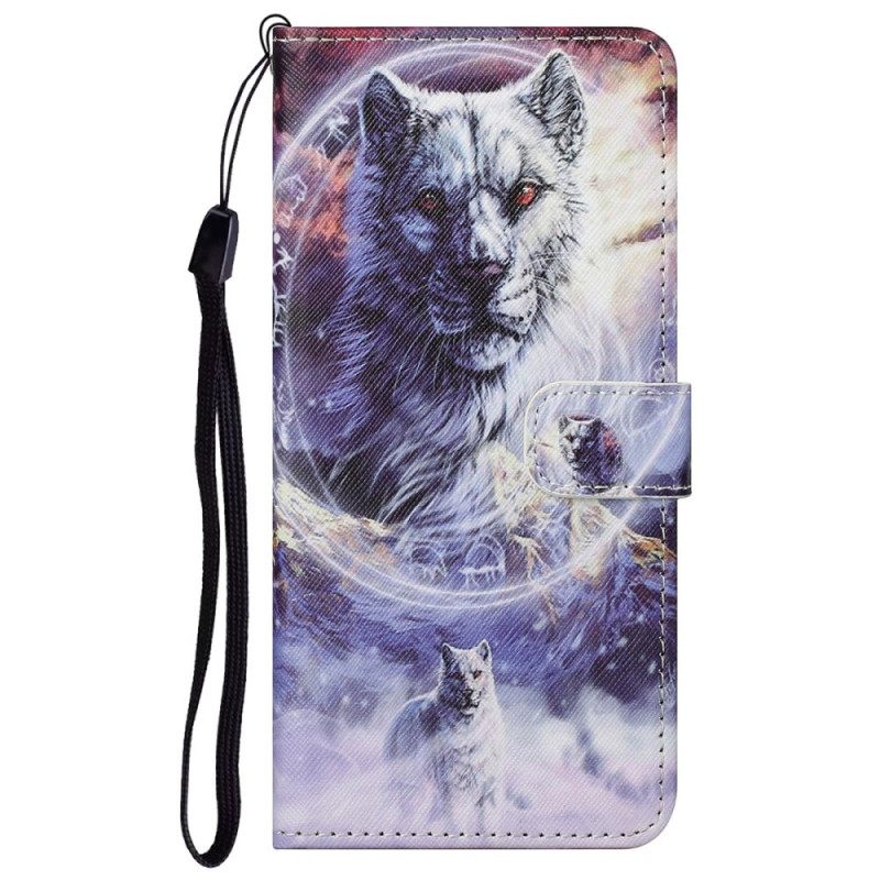 Κάλυμμα Google Pixel 6A με κορδονι Strap Wolves