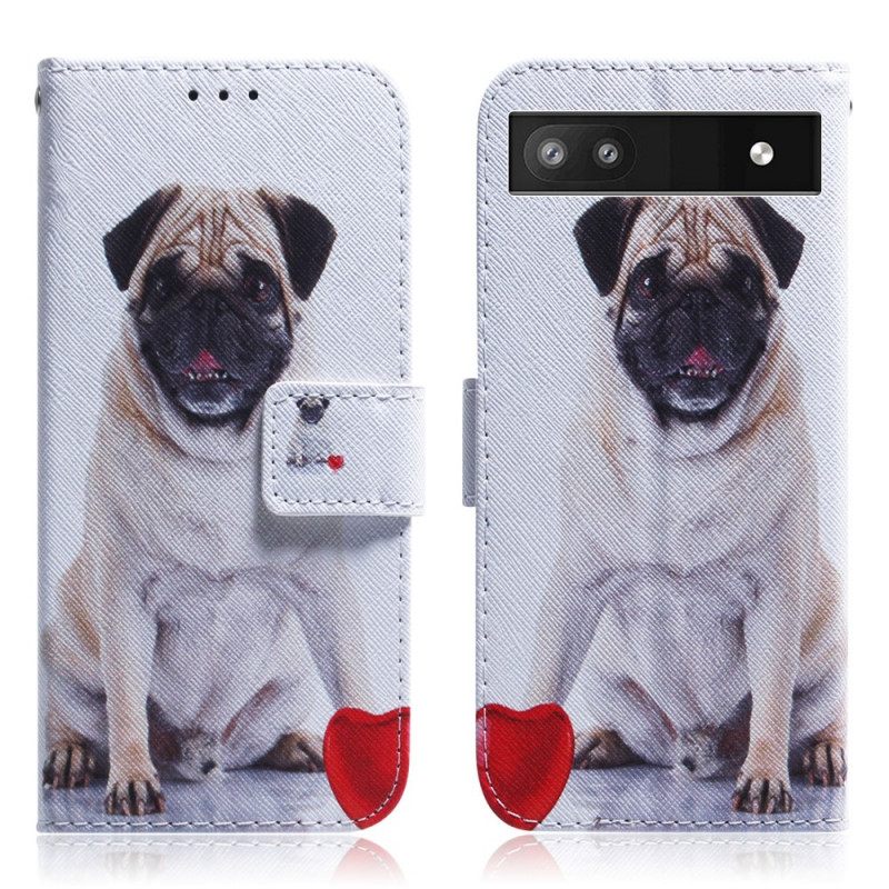 Θήκη Flip Google Pixel 6A Pug Dog