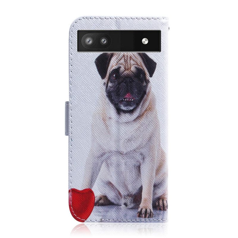 Θήκη Flip Google Pixel 6A Pug Dog