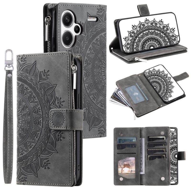 Δερματινη Θηκη Xiaomi Redmi Note 13 Pro Plus 5g Πορτοφόλι Mandala Strap