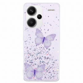 Κάλυμμα Xiaomi Redmi Note 13 Pro Plus 5g Πεταλούδες Glitter