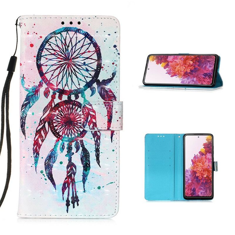 δερματινη θηκη Samsung Galaxy S20 FE Ακουαρέλα Dream Catcher