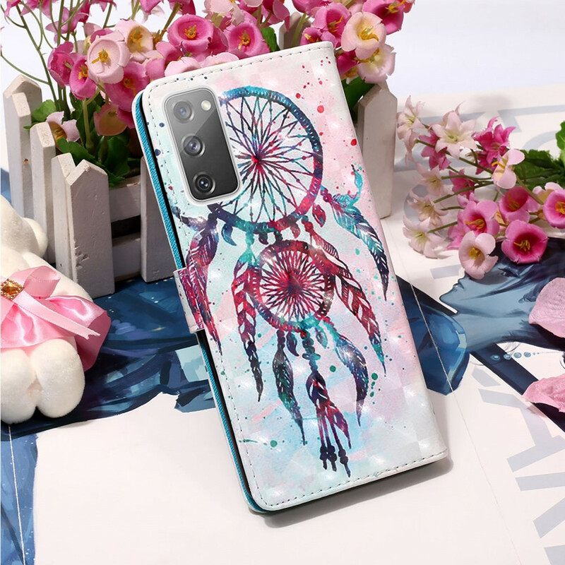 δερματινη θηκη Samsung Galaxy S20 FE Ακουαρέλα Dream Catcher