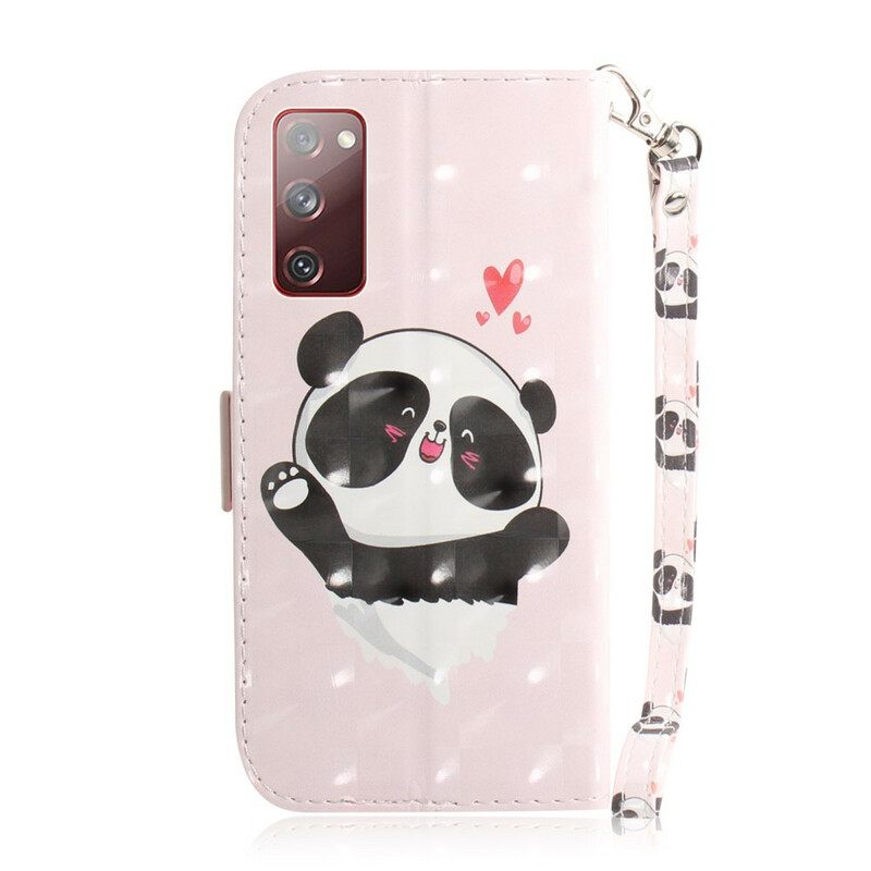 Κάλυμμα Samsung Galaxy S20 FE με κορδονι Panda Love Strap