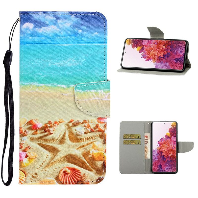 Θήκη Flip Samsung Galaxy S20 FE με κορδονι Strappy Beach