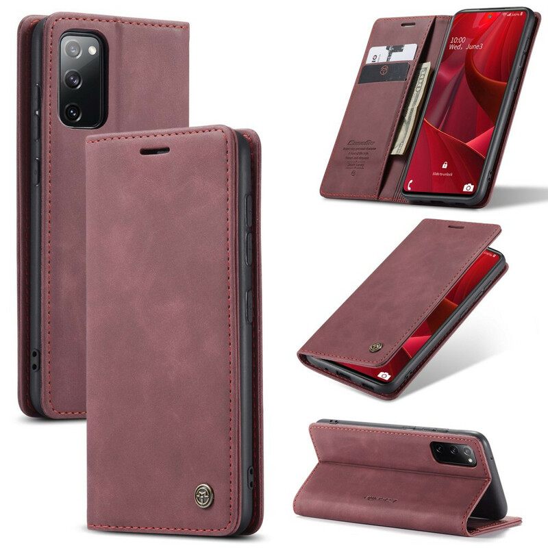 θηκη κινητου Samsung Galaxy S20 FE Θήκη Flip Caseme Faux Leather