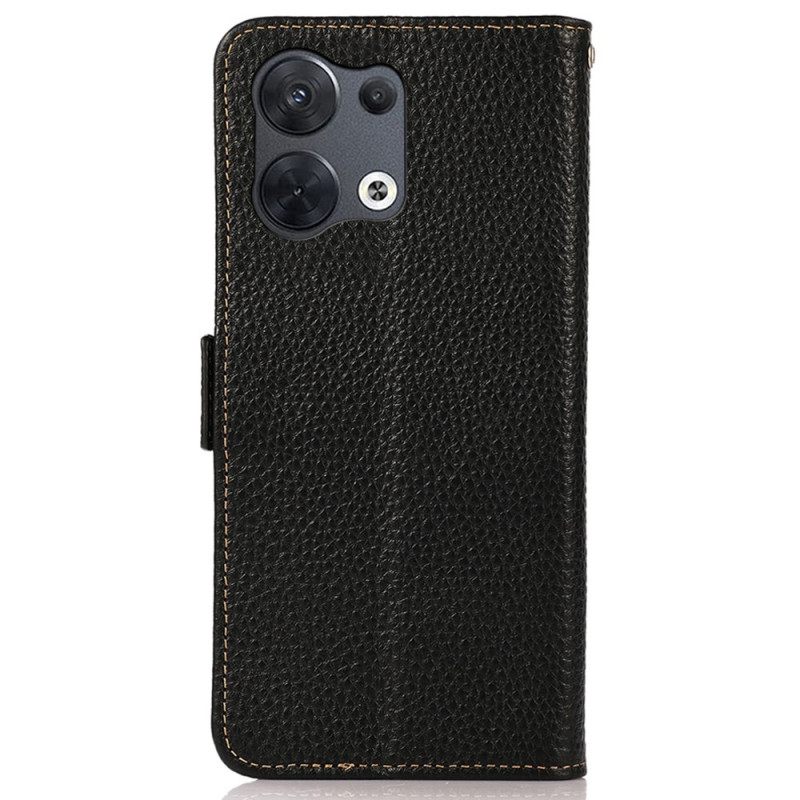 Κάλυμμα Oppo Reno 8 Pro Litchi Leather Khazneh Rfid