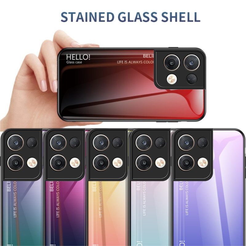 Θήκη Oppo Reno 8 Pro Tempered Glass Γεια Σας