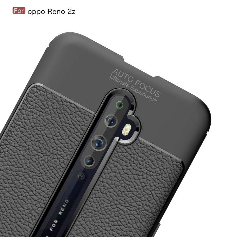 θηκη κινητου Oppo Reno 2Z Δερμάτινο Εφέ Litchi Διπλής Γραμμής