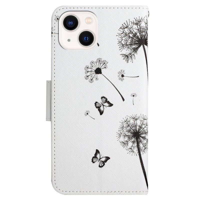 Κάλυμμα iPhone 15 με κορδονι Dandelion Love With Strap