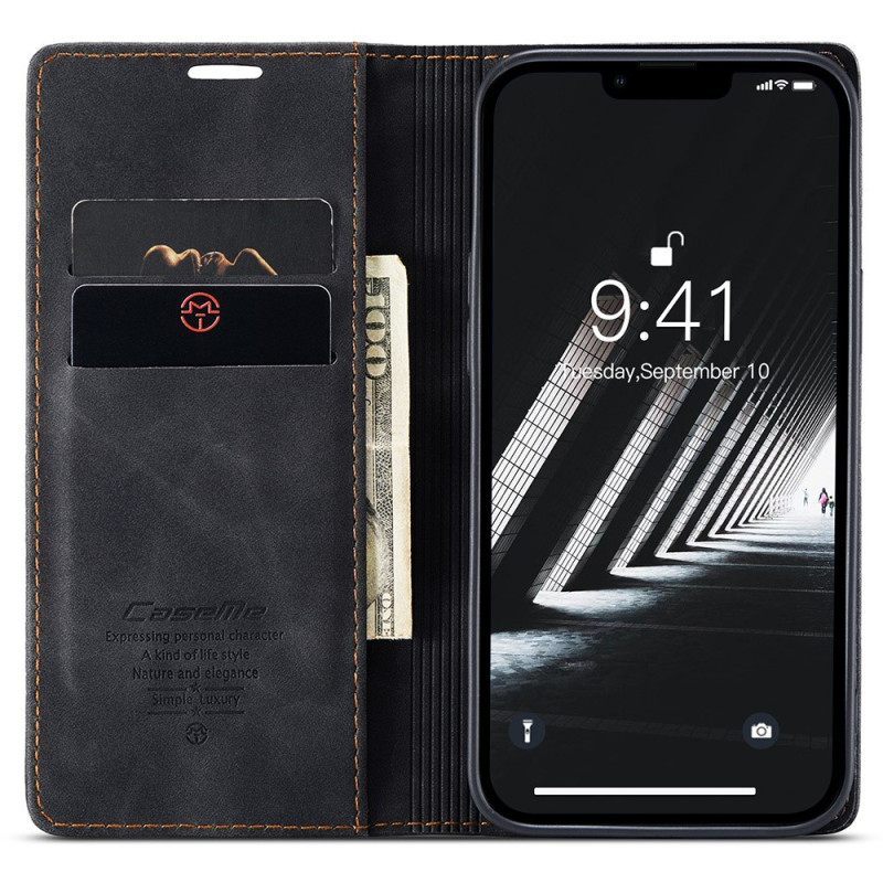 θηκη κινητου iPhone 15 Θήκη Flip Θηκη Vintage Faux Leather