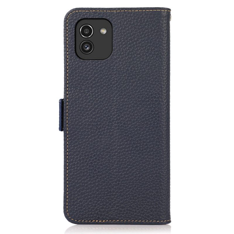 δερματινη θηκη Samsung Galaxy A03 Litchi Leather Khazneh Rfid