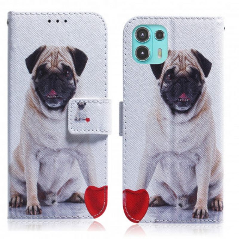 δερματινη θηκη Motorola Edge 20 Lite Pug Dog