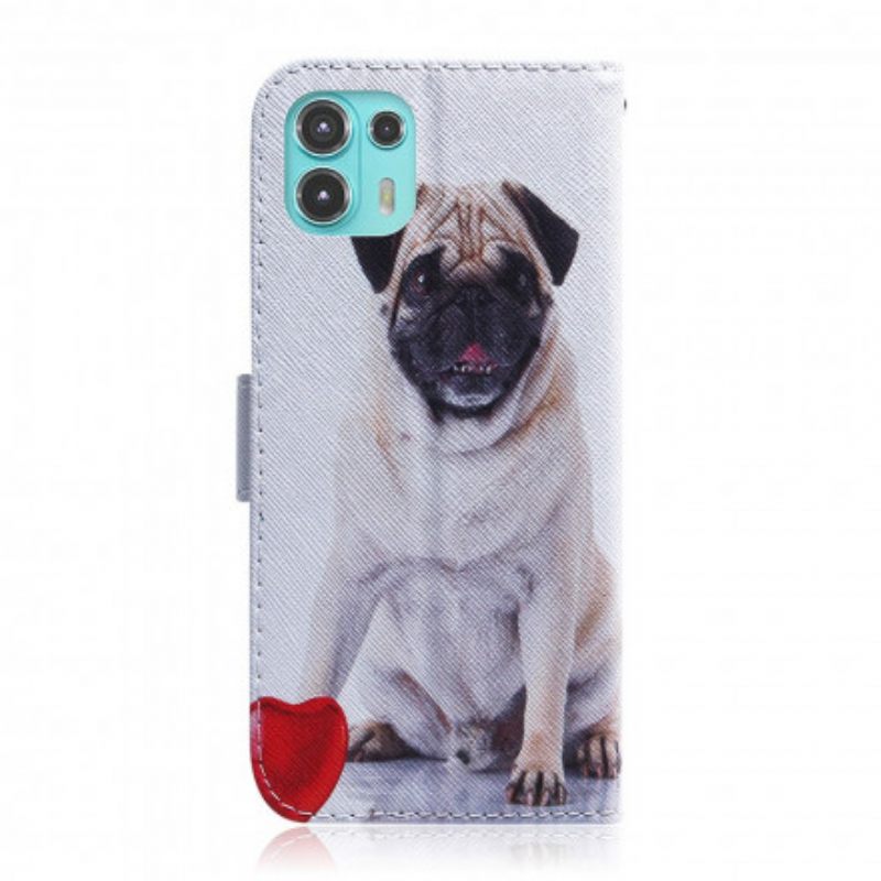 δερματινη θηκη Motorola Edge 20 Lite Pug Dog