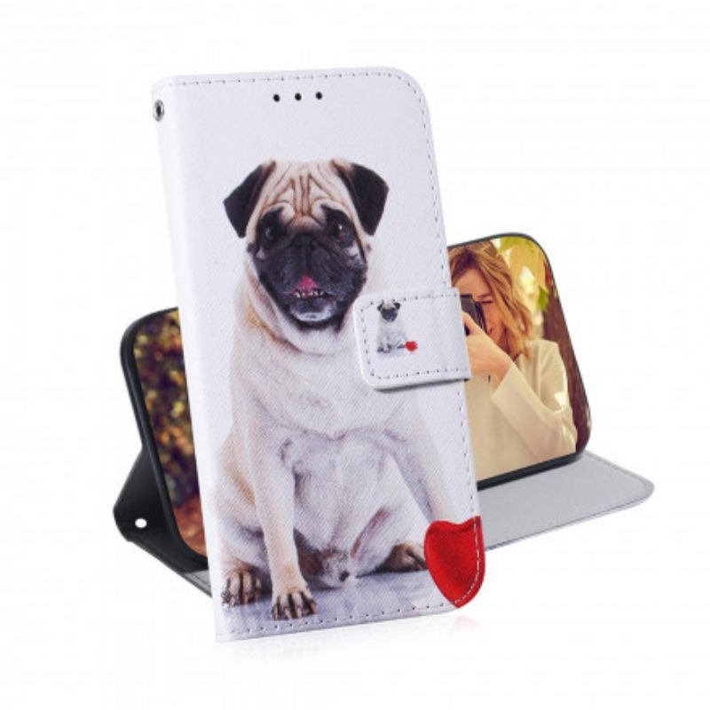 δερματινη θηκη Motorola Edge 20 Lite Pug Dog