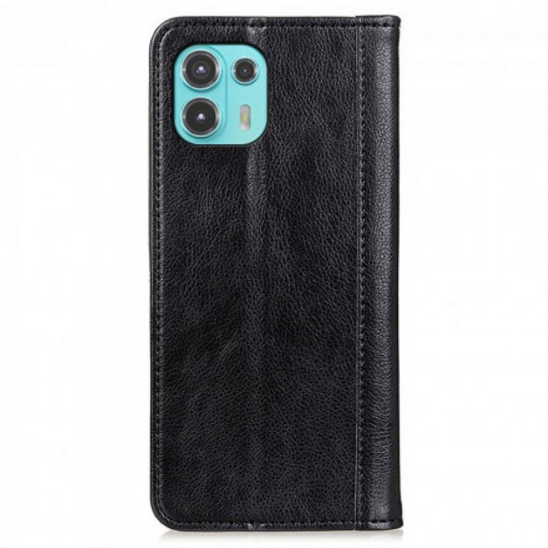 θηκη κινητου Motorola Edge 20 Lite Θήκη Flip Έκδοση Litchi Split Leather