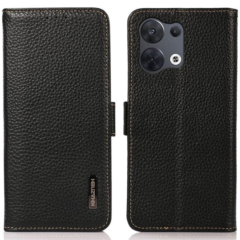 Θήκη Flip Oppo Reno 8 Litchi Leather Khazneh Rfid