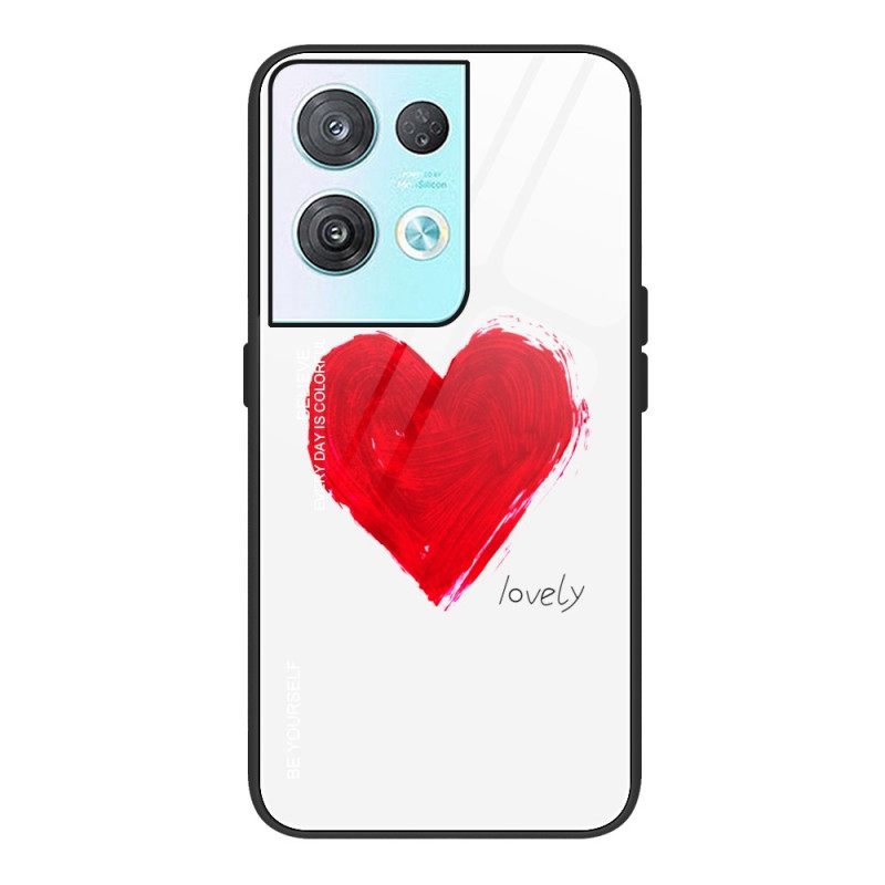 θηκη κινητου Oppo Reno 8 Heart Tempered Glass