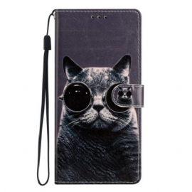 Κάλυμμα Xiaomi 12 Lite με κορδονι Γυαλιά Cat Strappy