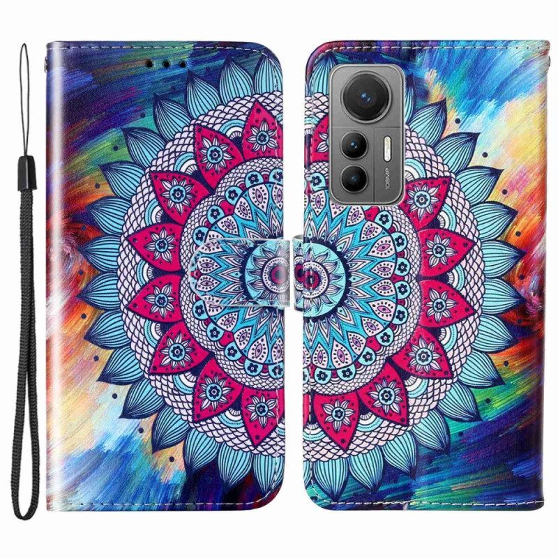 Κάλυμμα Xiaomi 12 Lite με κορδονι Πολύχρωμο Strappy Mandala